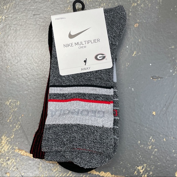 Nike Georgia Bulldogs UGA Socks On Field DA6832-902 Home Away 2 Pair - Picture 2 of 6